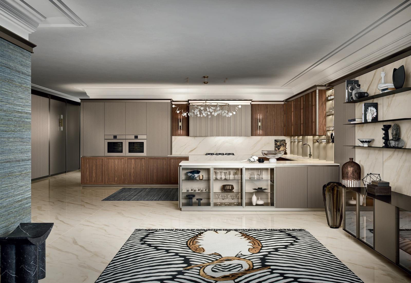 Stone kitchen with handles FM bottega d'Arte Celine