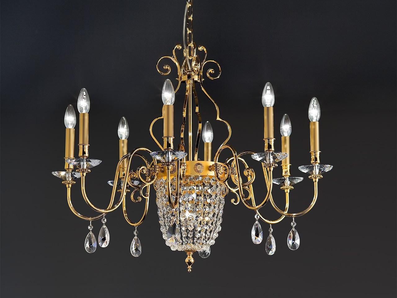 ELEGANTIA 8+1 / 12+1 Direct light metal chandelier