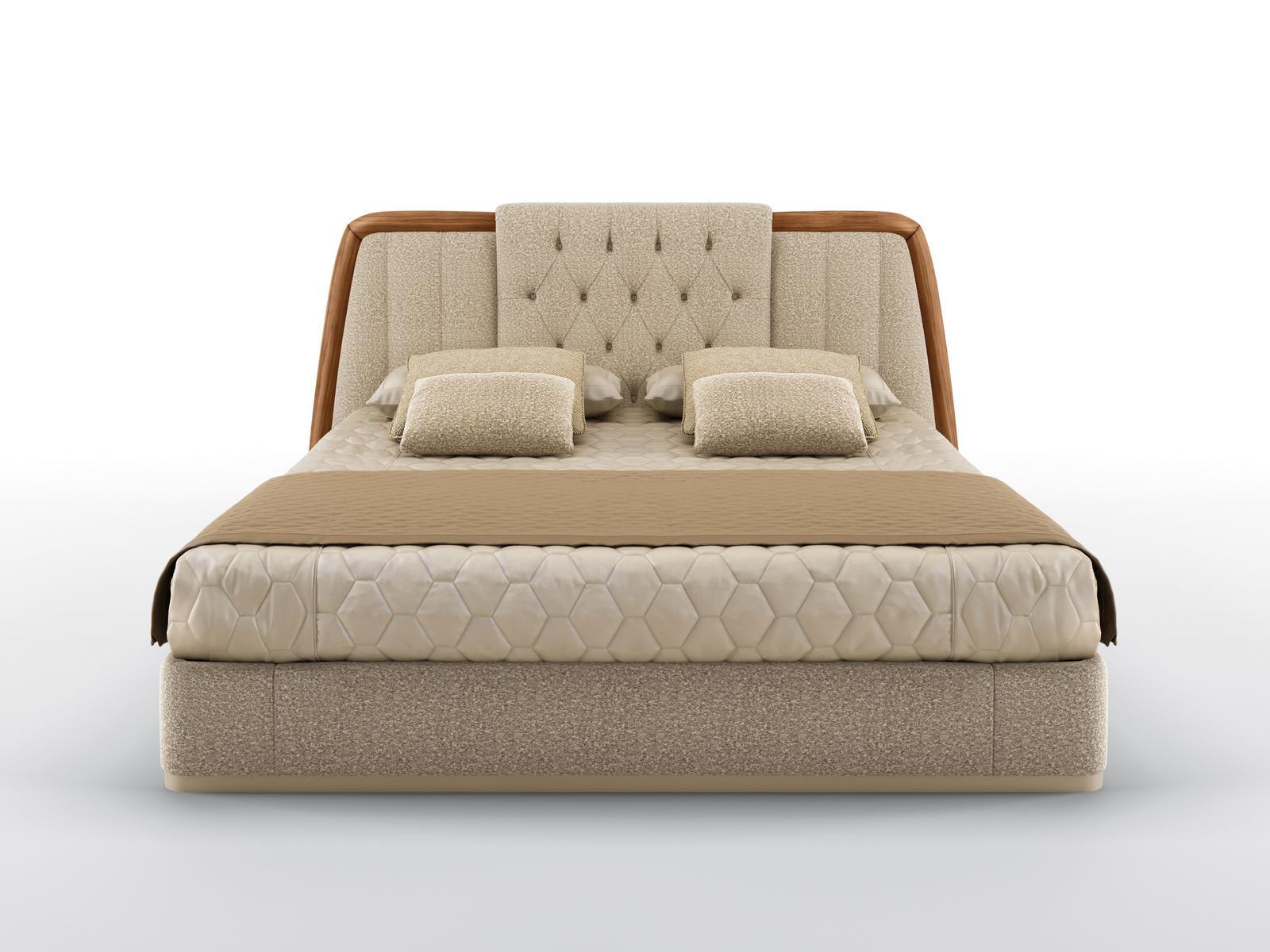 BERNINI XYLO Upholstered velvet king size bed