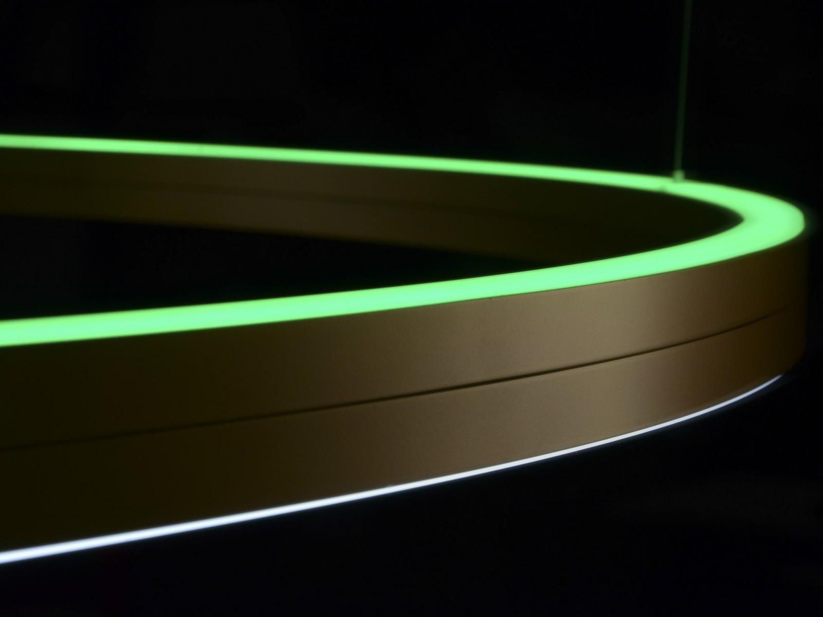 DOPPIO LED glass and aluminium pendant lamp