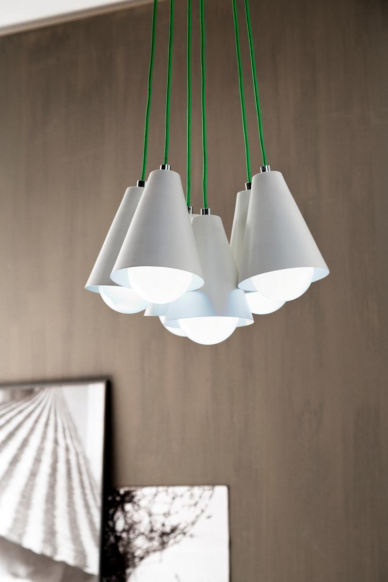CONO 6 Direct light iron pendant lamp