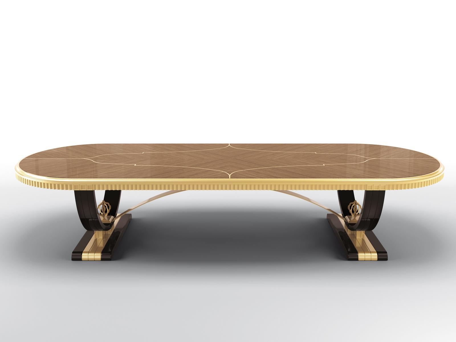 METROPOLIS WIDE Oval walnut table