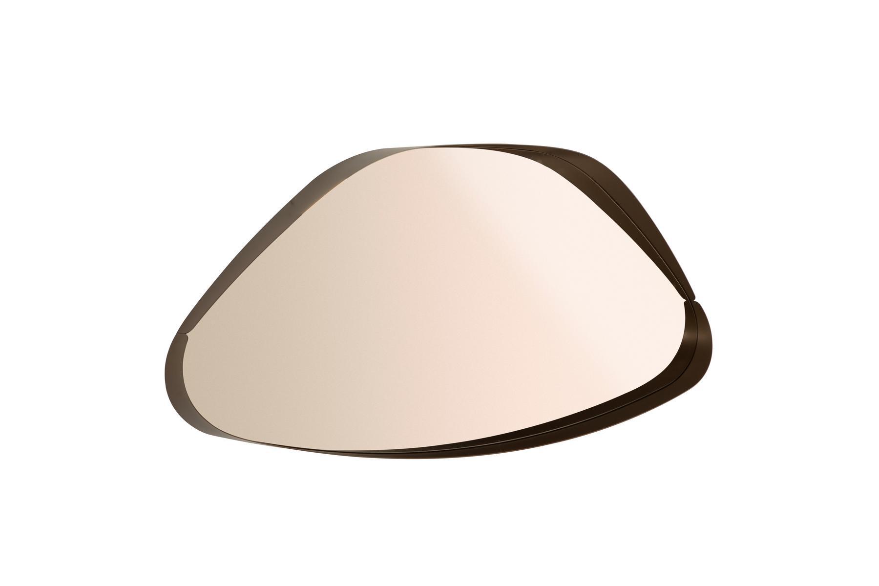 VOGUE Oval wall mirror with painted steel frame