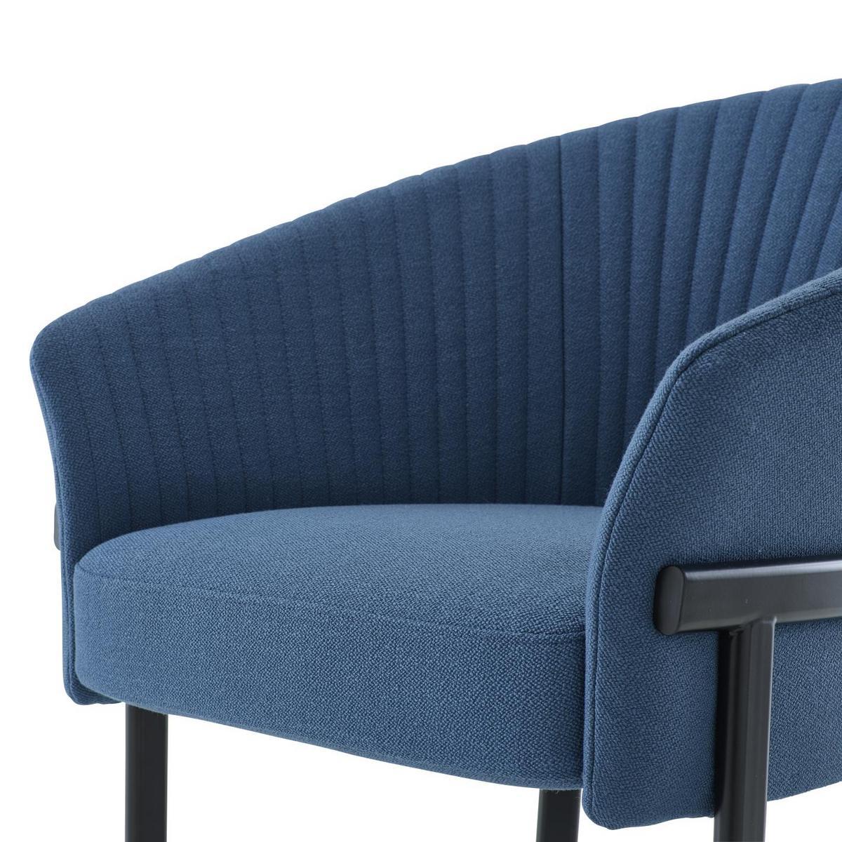 VALMY Fabric easy chair with armrests