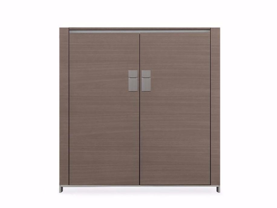 FEBE Wood veneer highboard with doors