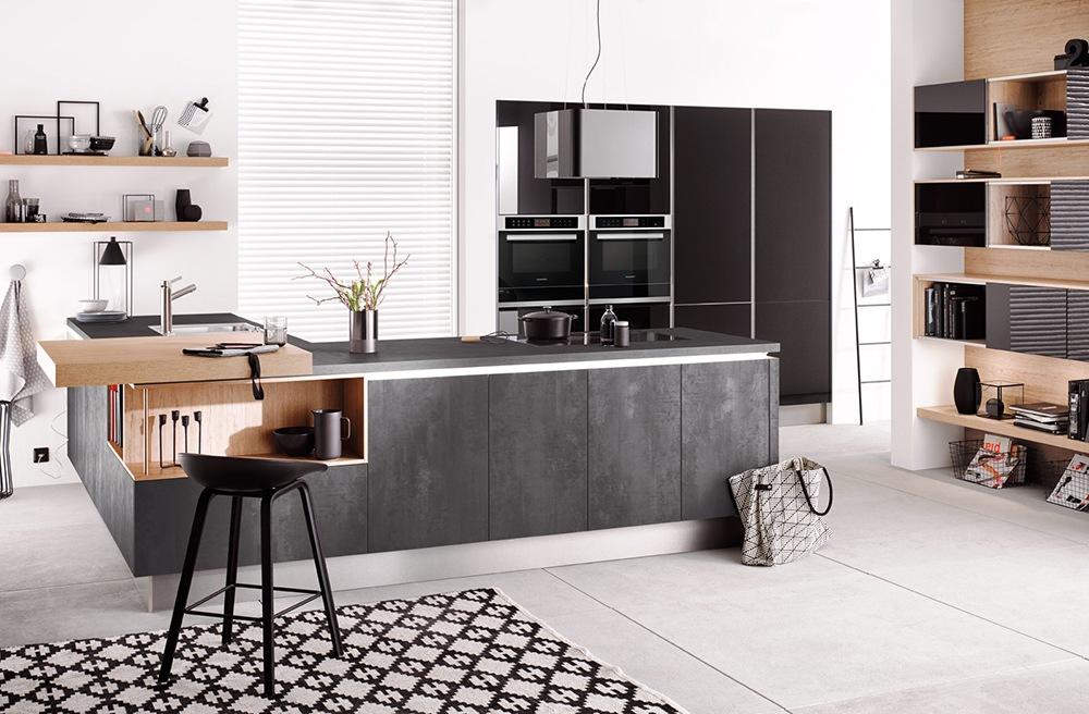 Wood kitchen without handles Haecker classic Comet GL