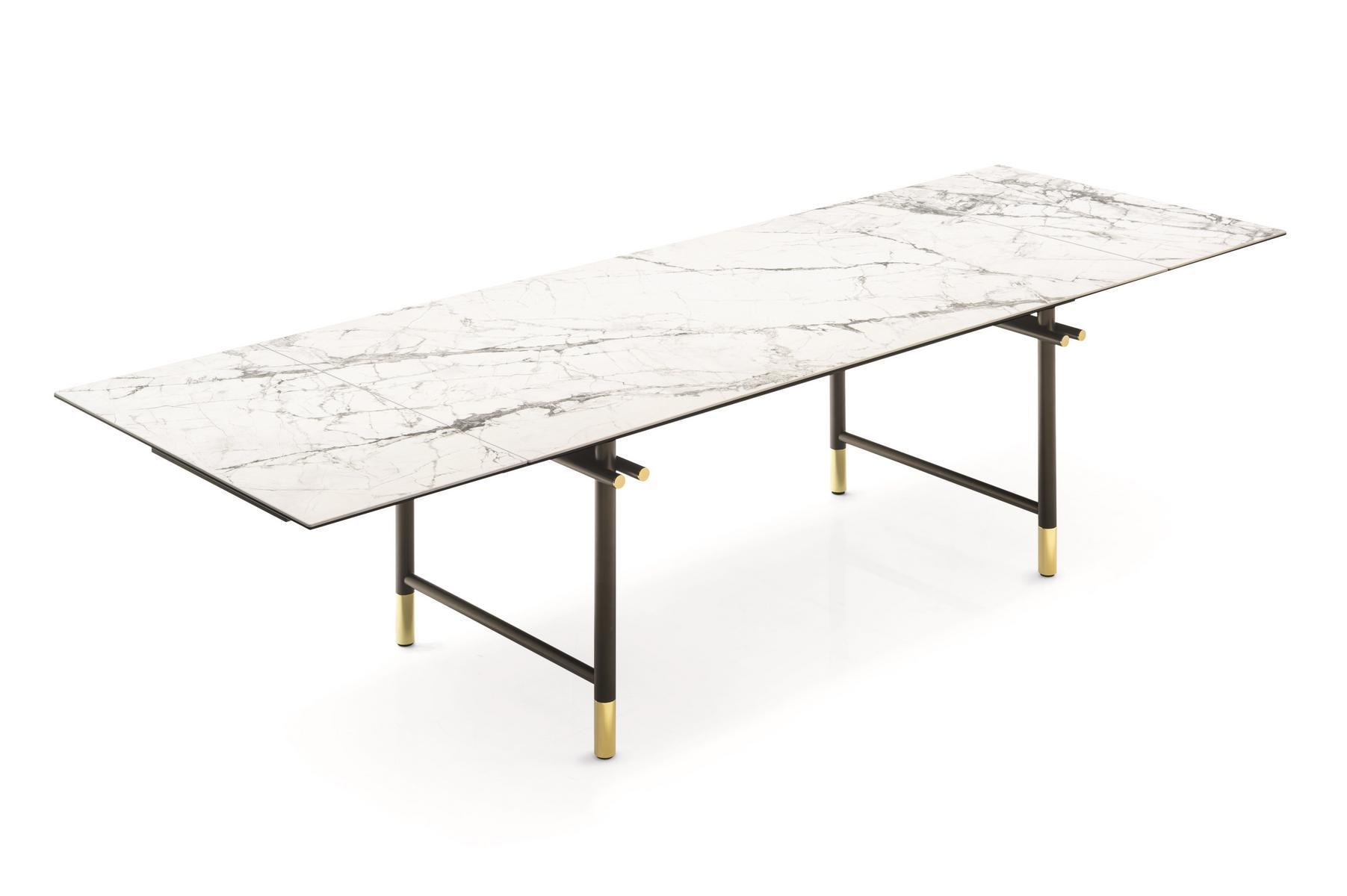 MONOGRAM Extending rectangular ceramic table