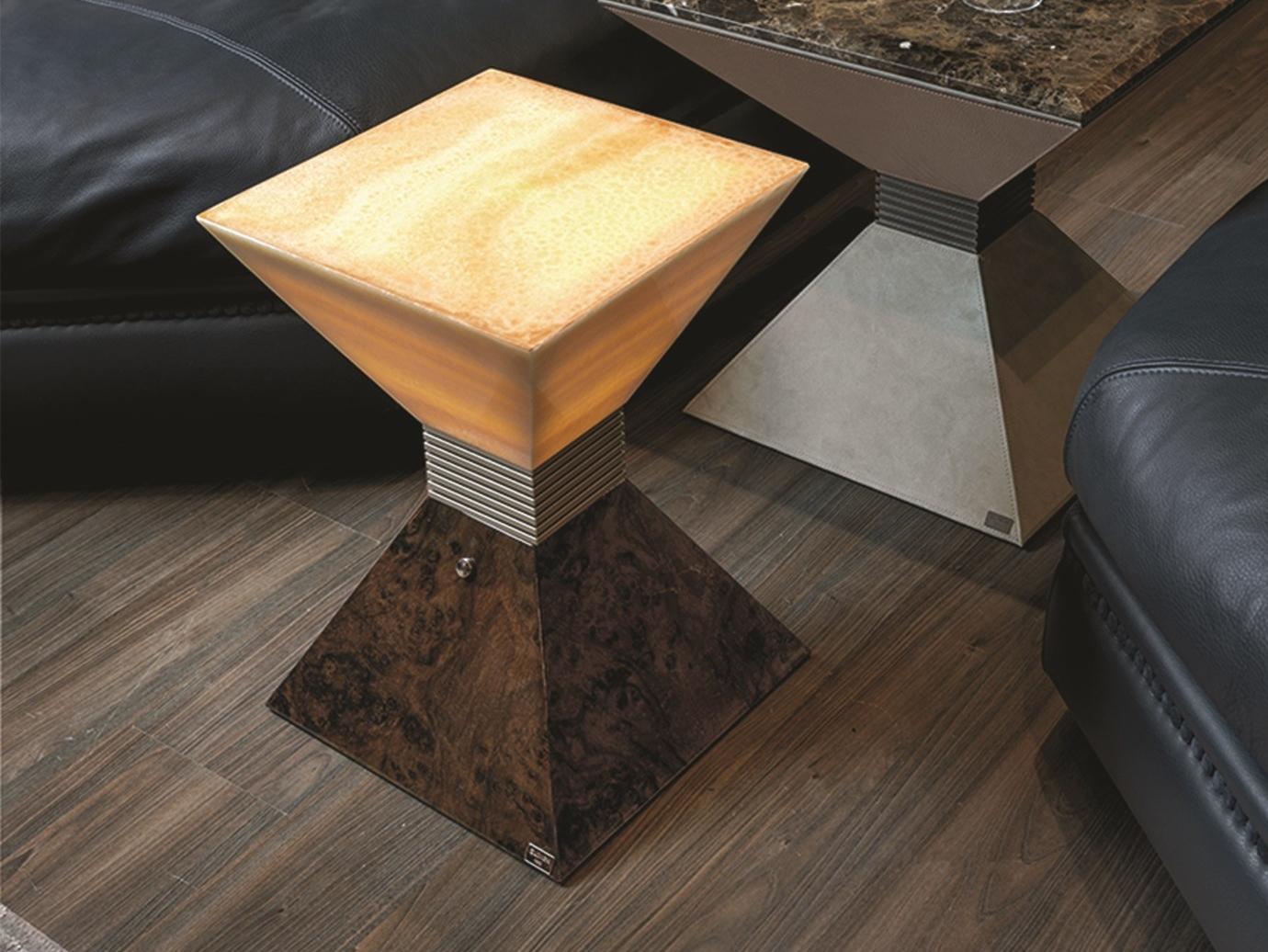 ANDY Square leather coffee table