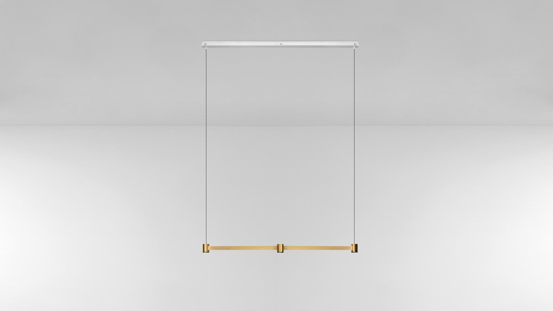 ART SURFACE LED direct light brass pendant lamp