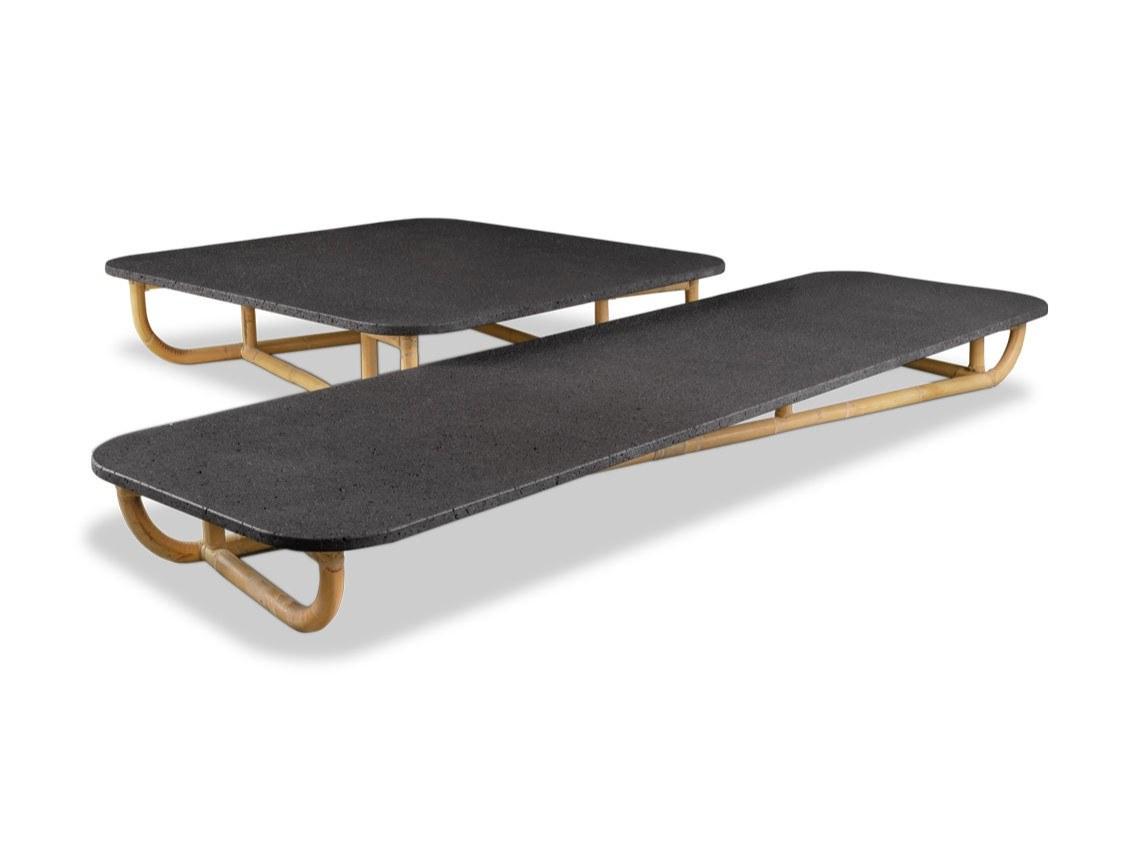 MALACCA Low rectangular coffee table for living room