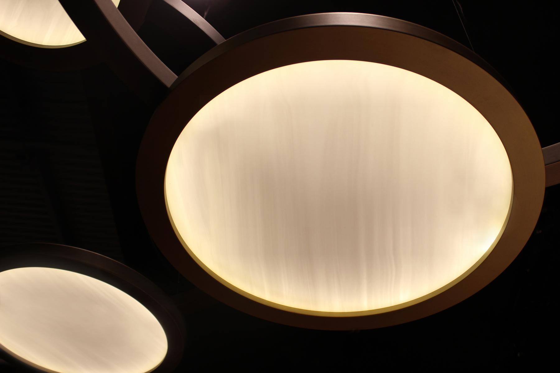ECLISSE LED wooden pendant lamp
