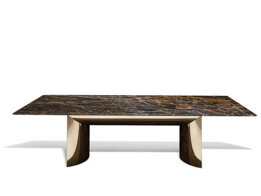 KERWAN Rectangular marble table