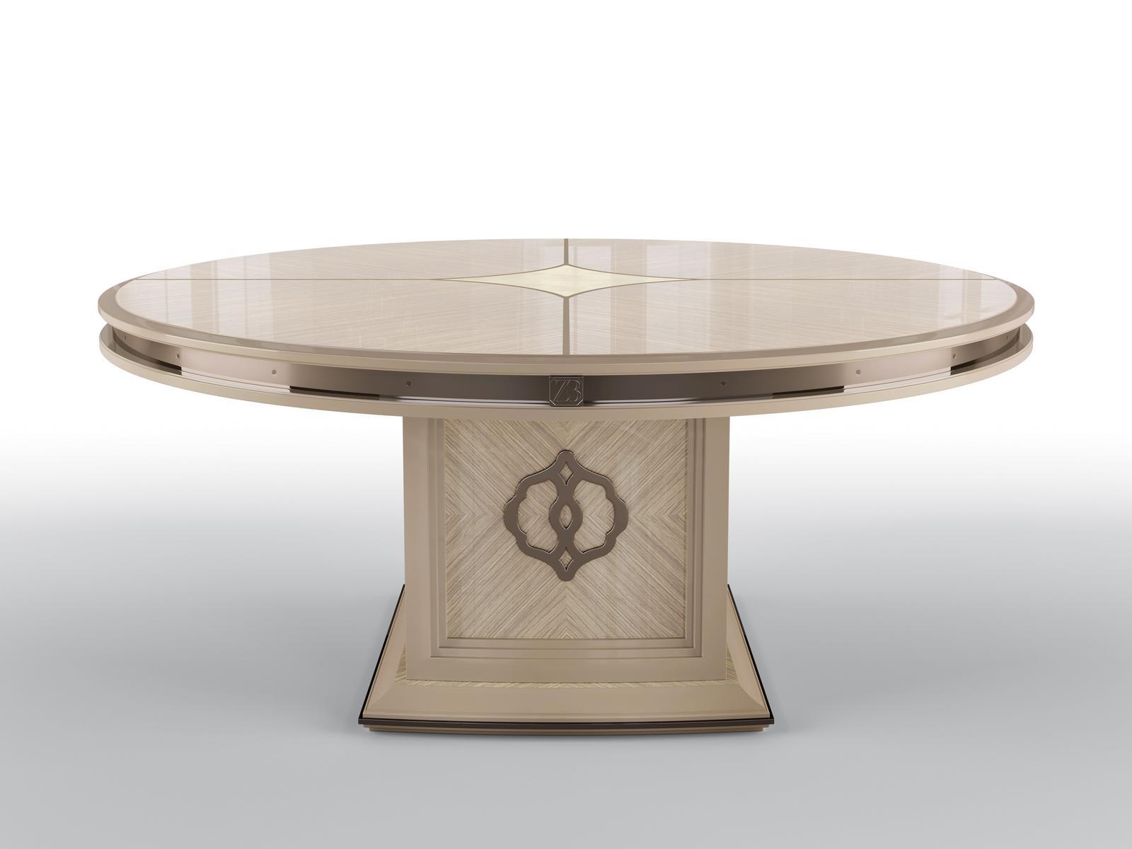 BOSTON Round walnut living room table