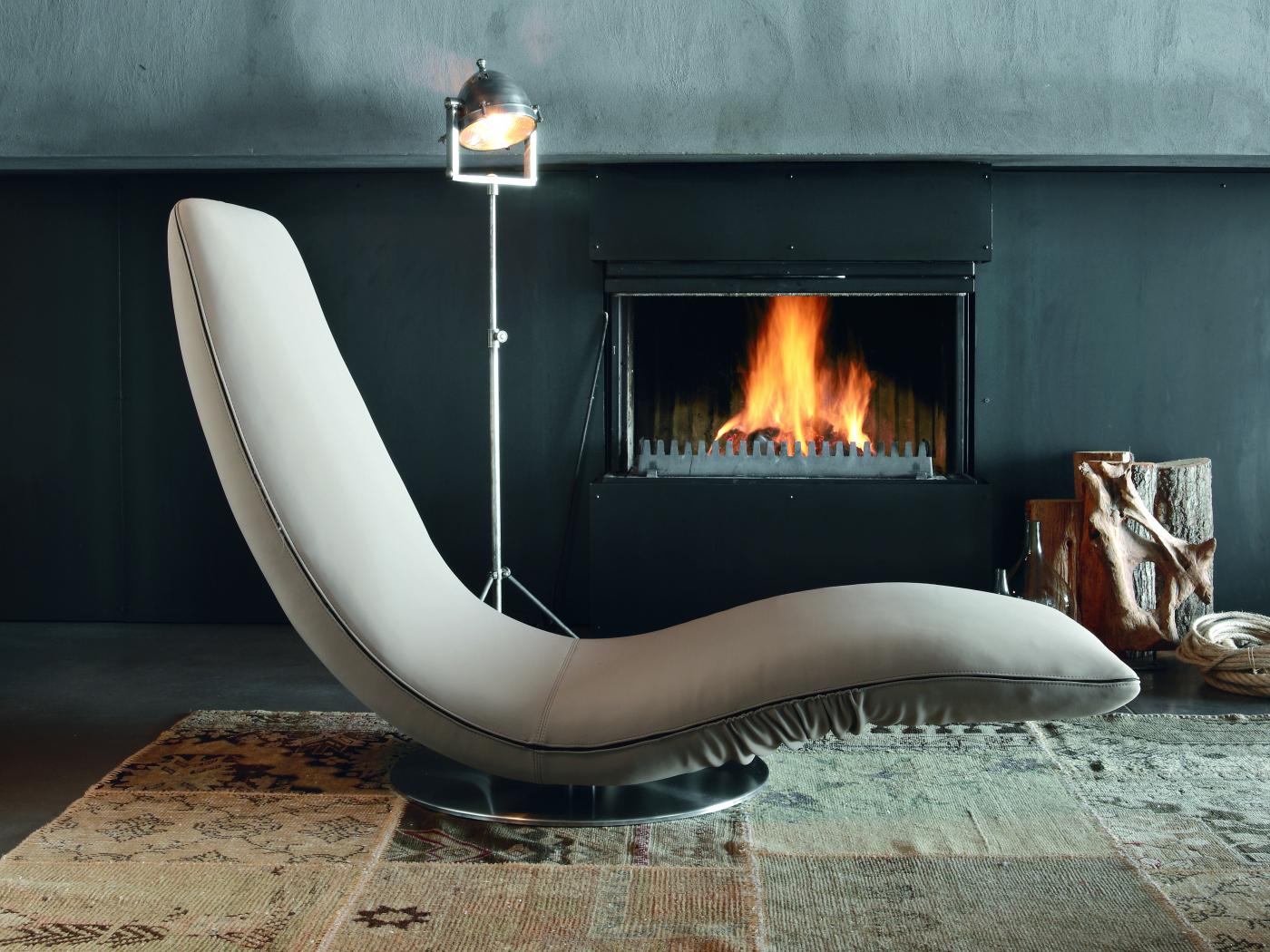 RICCIOLO Leather armchair / Chaise longue