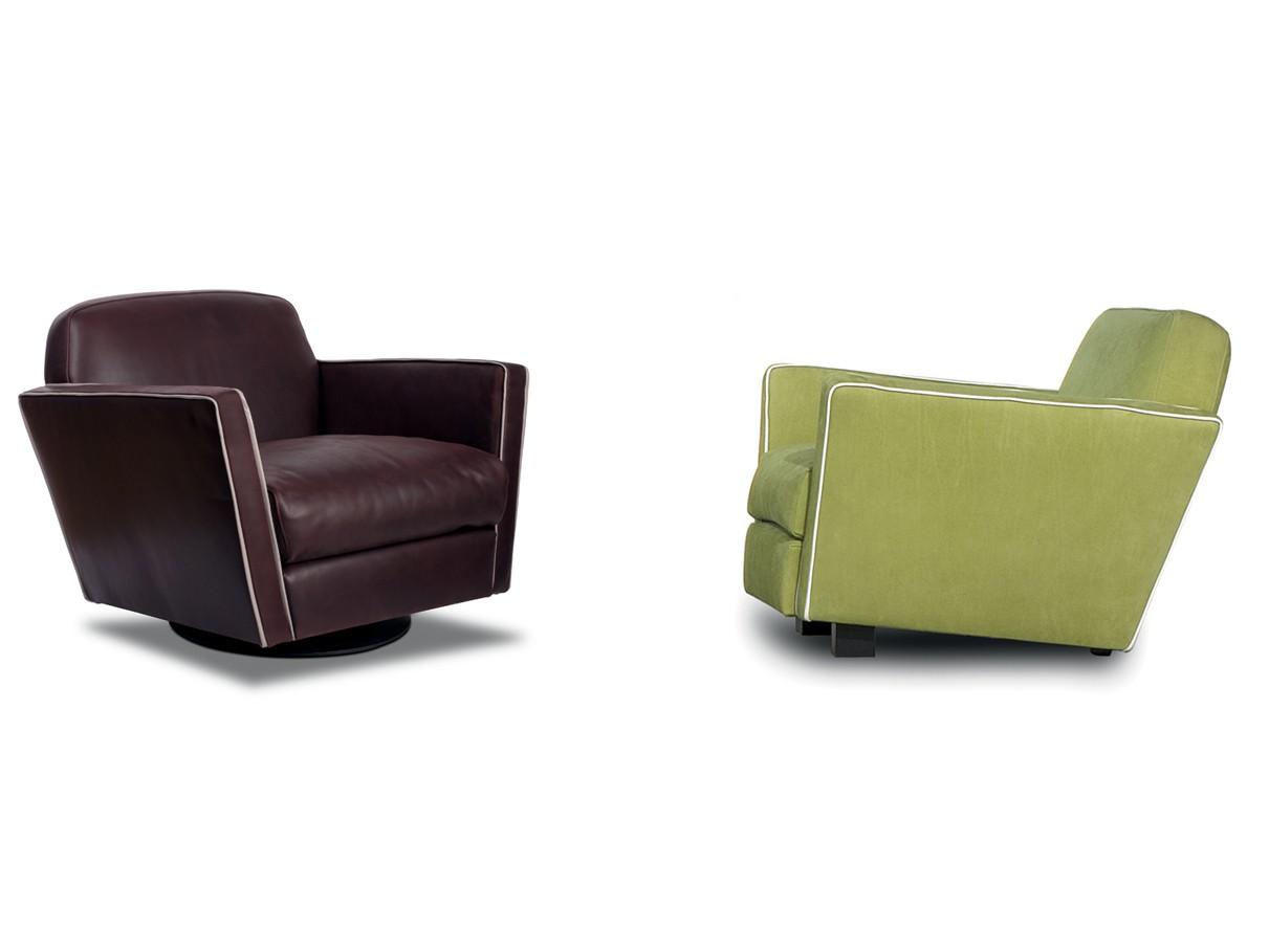 CAPRI Leather armchair with armrests