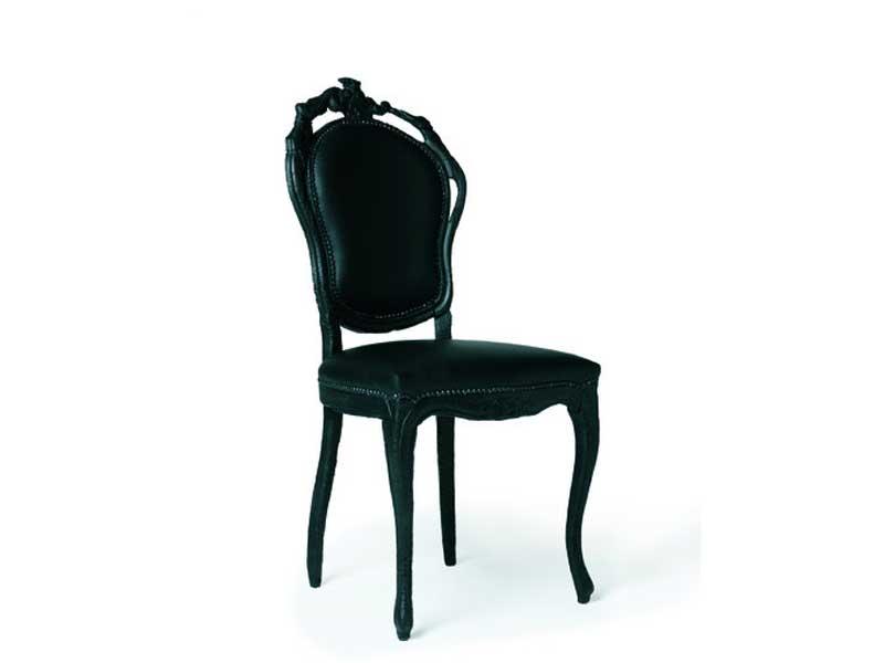 SMOKE DINING CHAIR Wooden chair with fire retardant padding