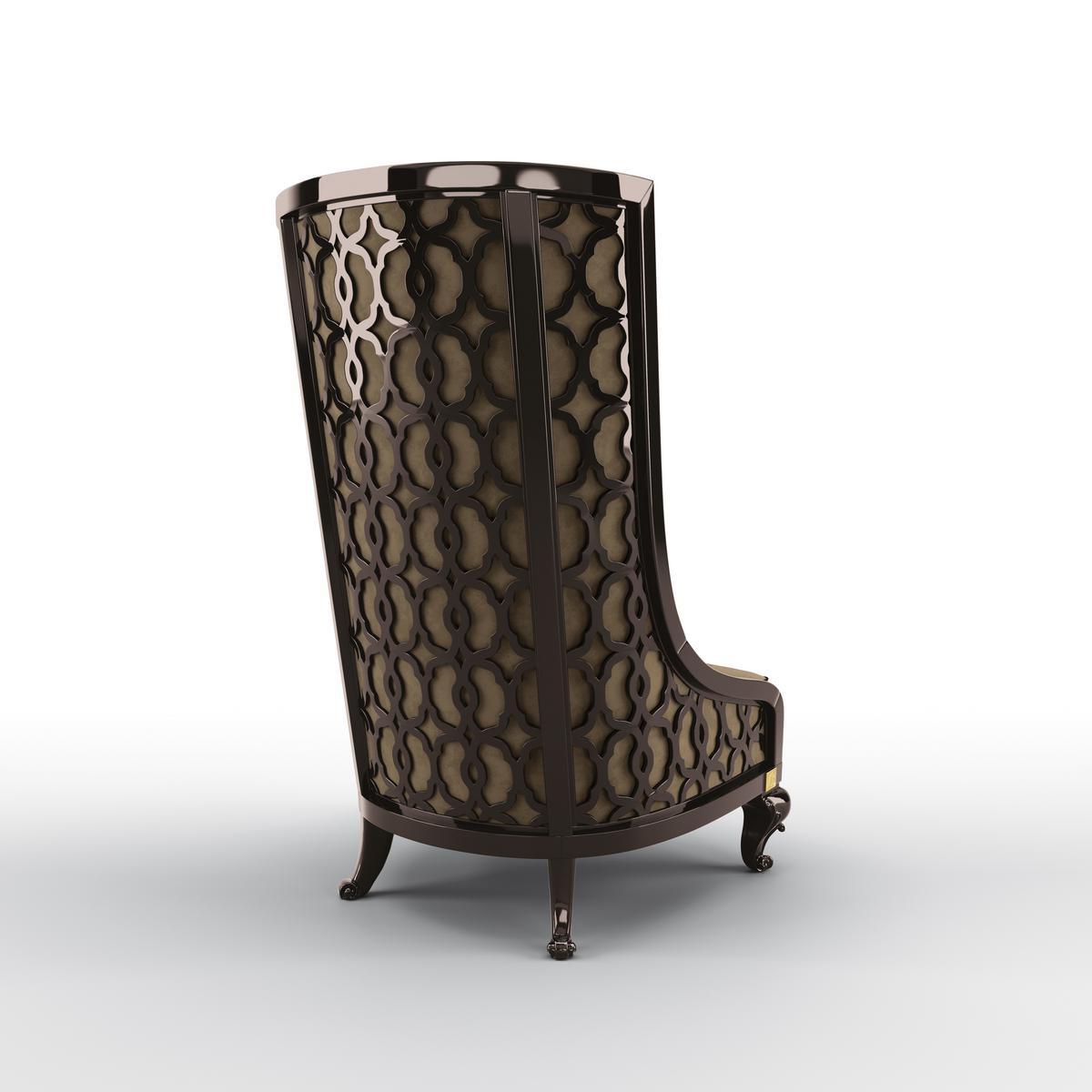 CLUB High-back nabuk armchair