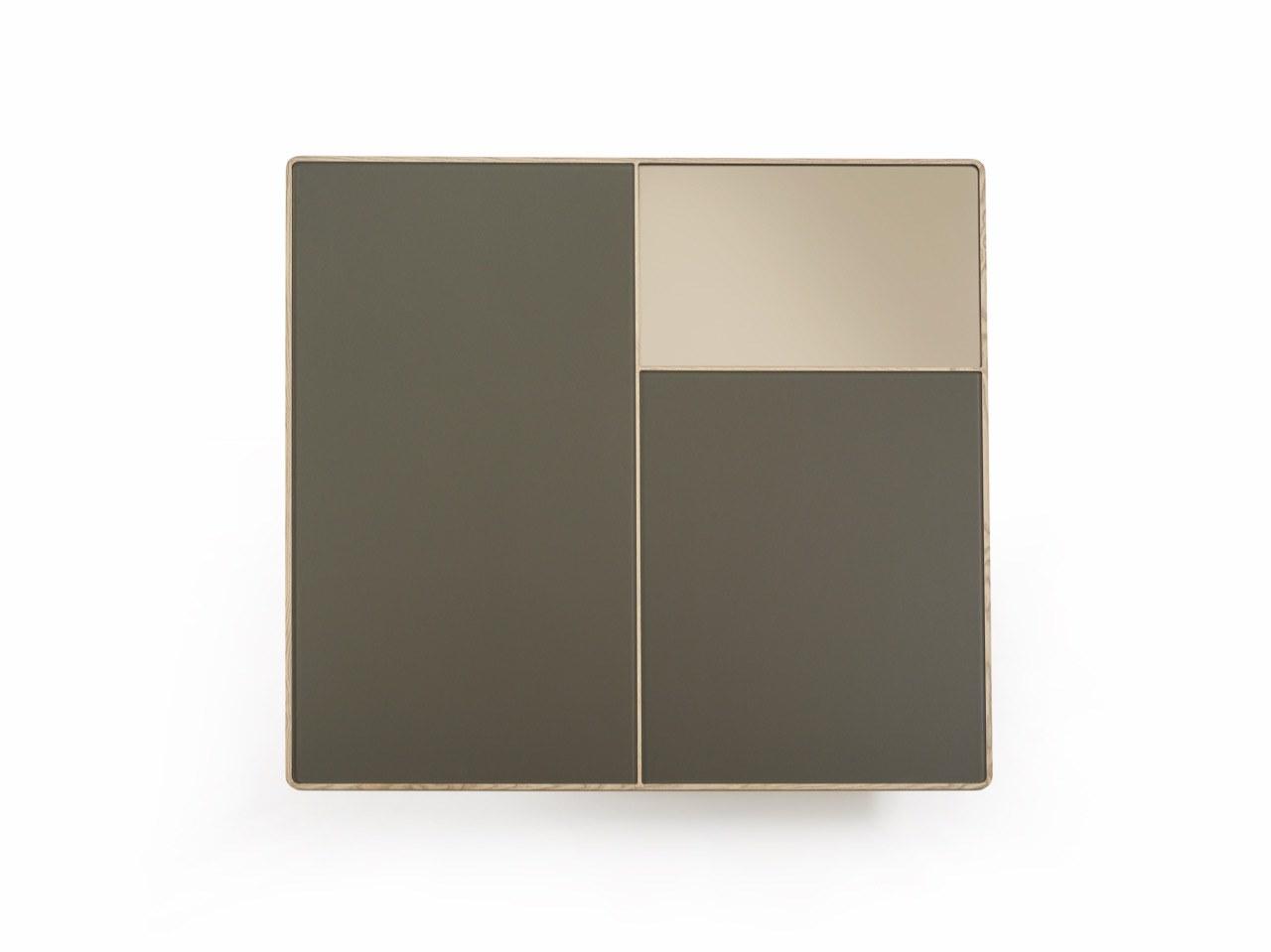 MIES Square wood and glass coffee table