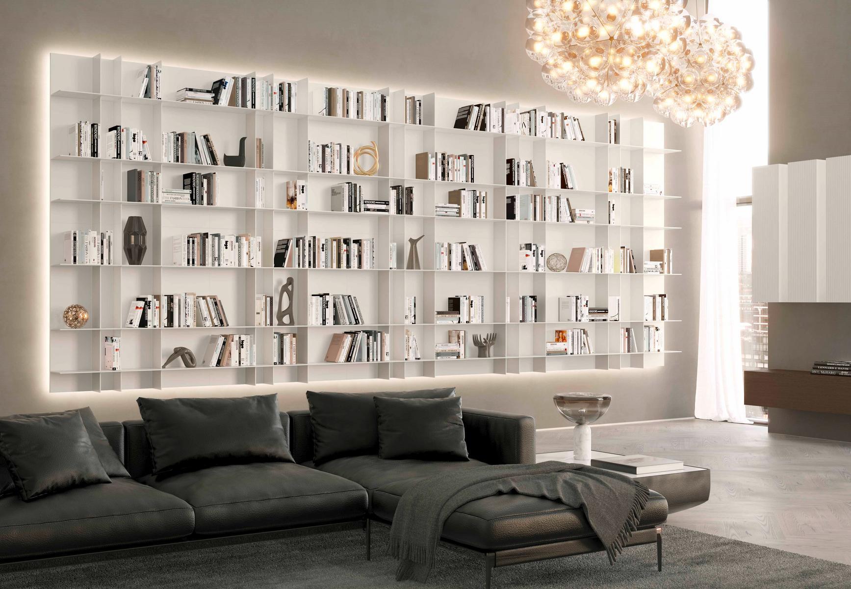 MOVIDA Wall-mounted sectional bookcase