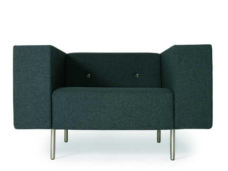 BOTTONI Upholstered armchair with armrests