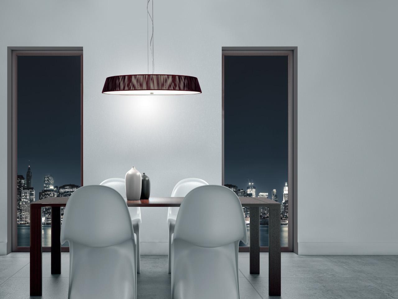 LILITH S70 LED fabric pendant lamp