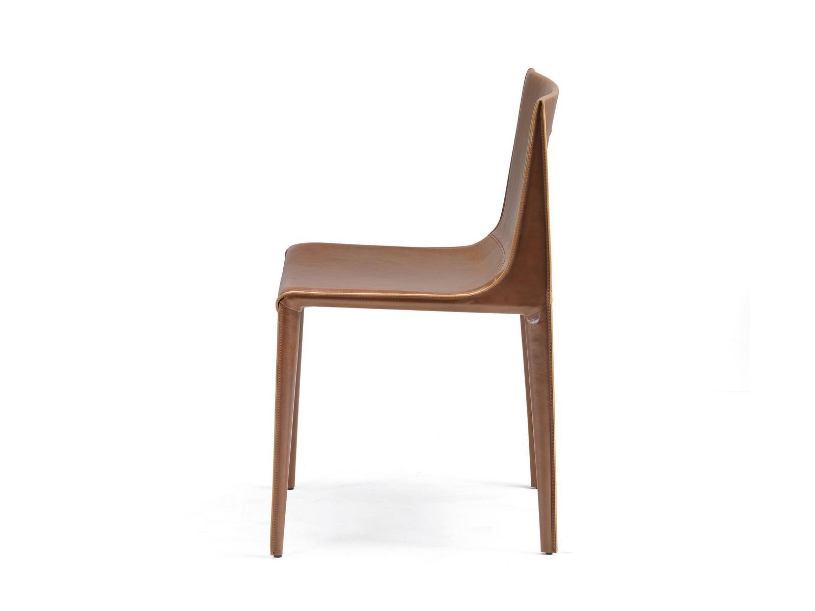 EMILY Tanned leather chair