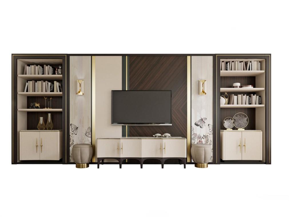 PR.860.1 Custom wooden TV wall system