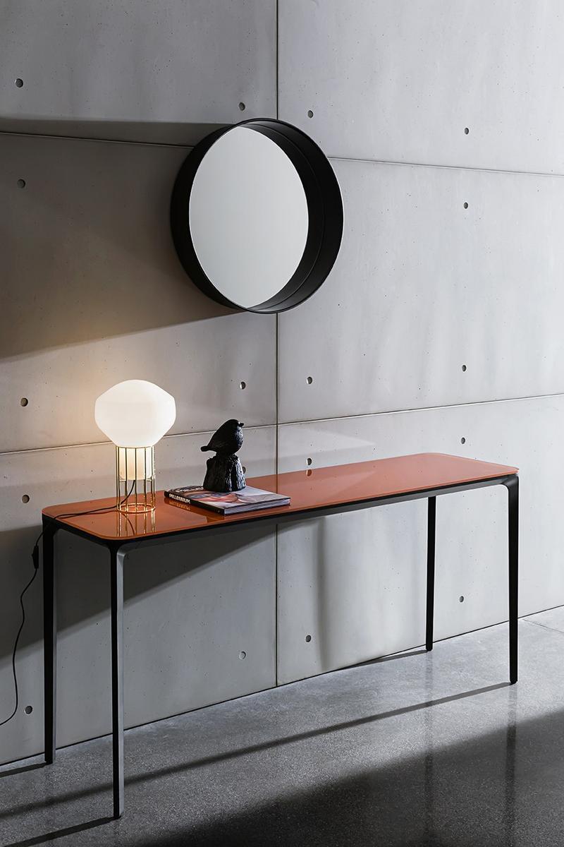 SLIM 4 LEGS Rectangular glass console table
