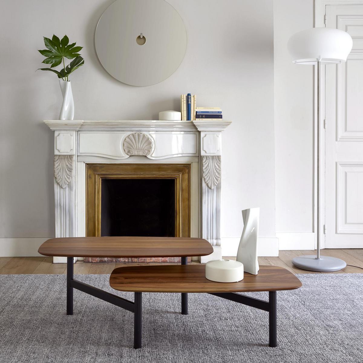 PANTOGRAPHE Walnut coffee table