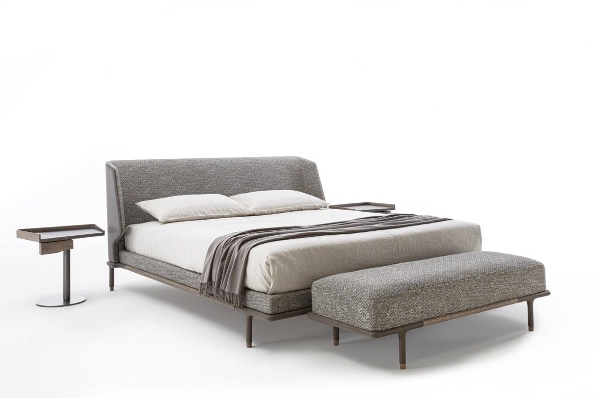 ALFRED Double bed with upholstered headboard