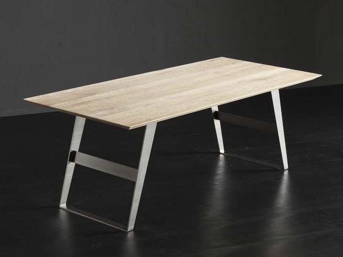 TOLEDO + IRON Rectangular wooden dining table