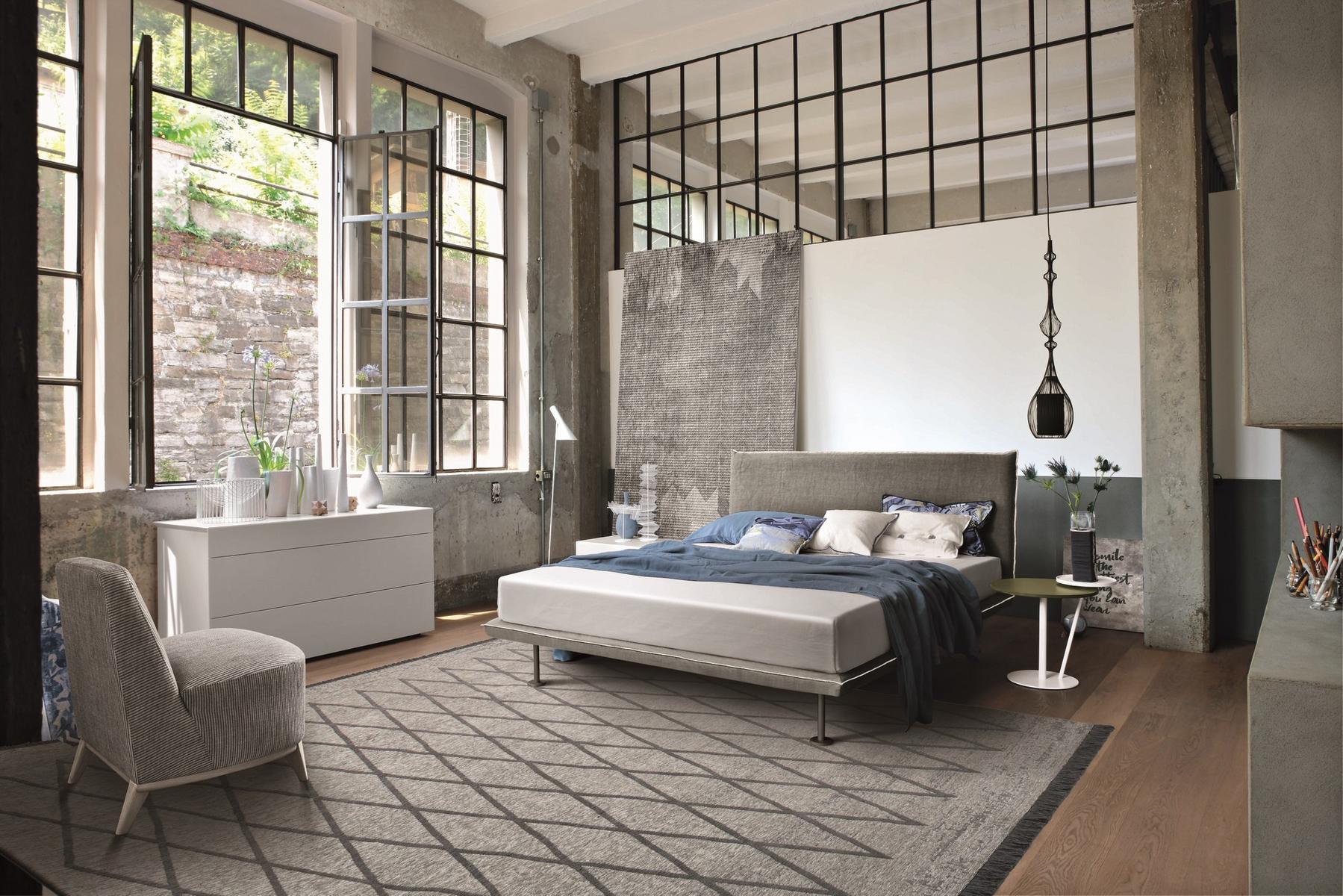 BRAVO Upholstered fabric double bed