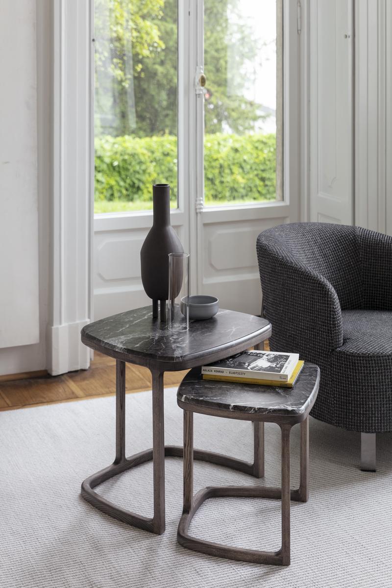 ANTIGONE Ash coffee table and marble top