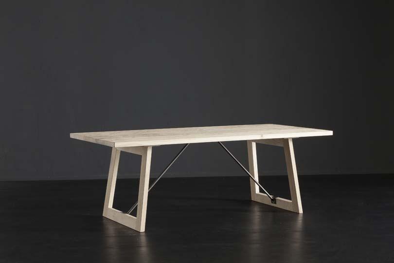 PARIGI + FLAT / TIRANTI Rectangular oak dining table