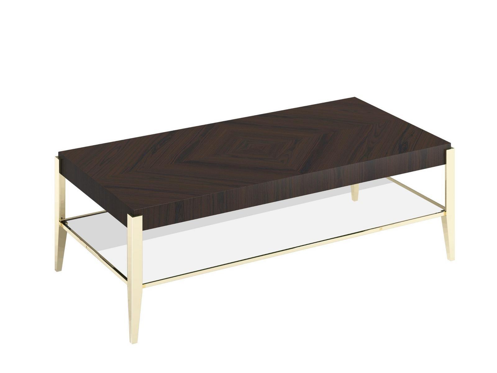 ALIAS R Low rectangular wooden coffee table for living room