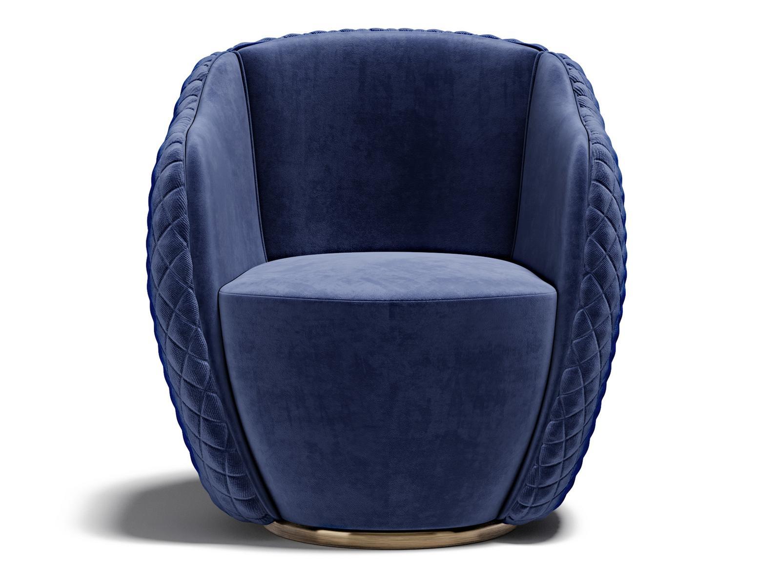 AUDREY S Upholstered fabric armchair with armrests