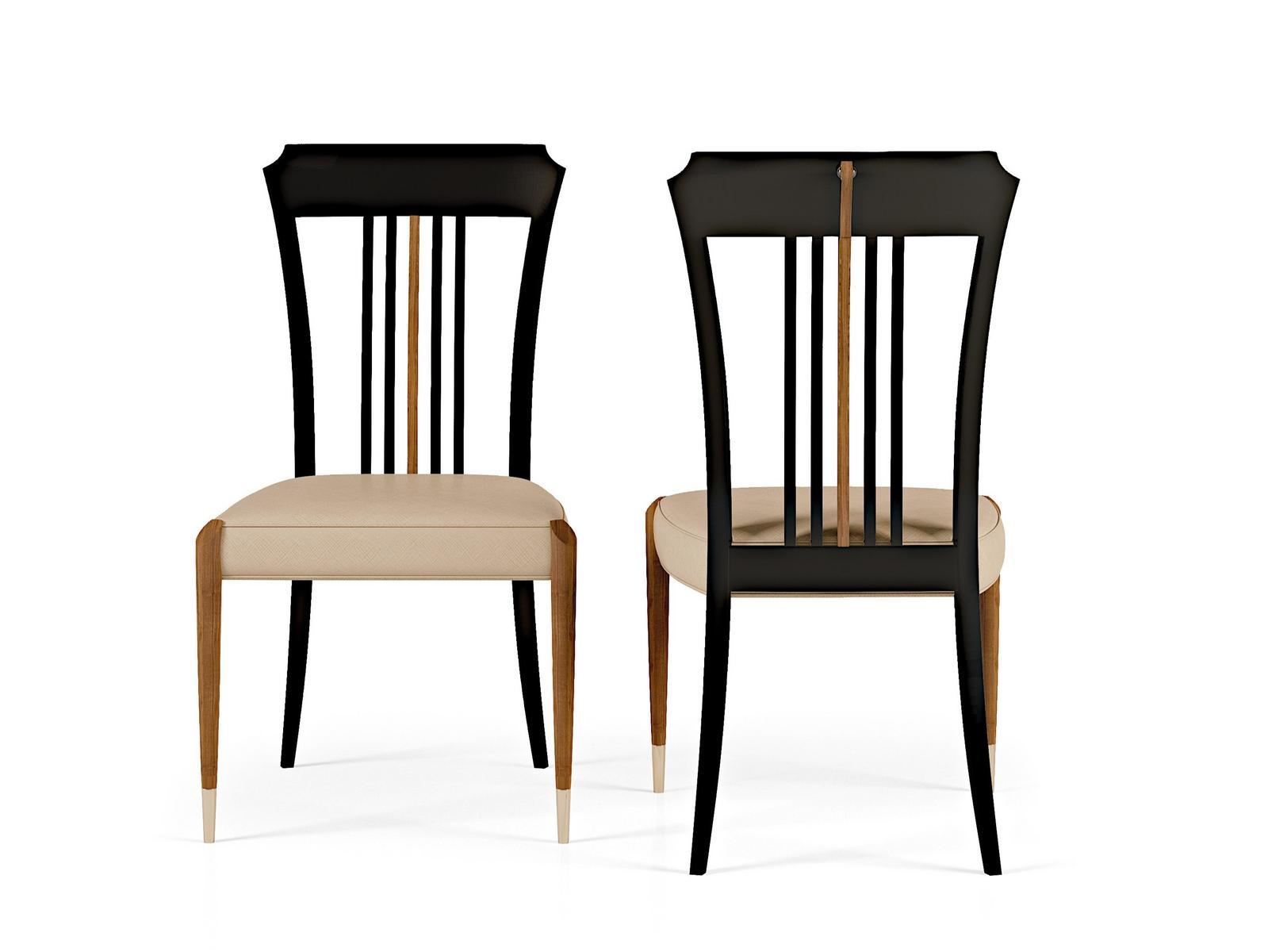 LEXINGTON AVENUE Wooden chair with integrated cushion