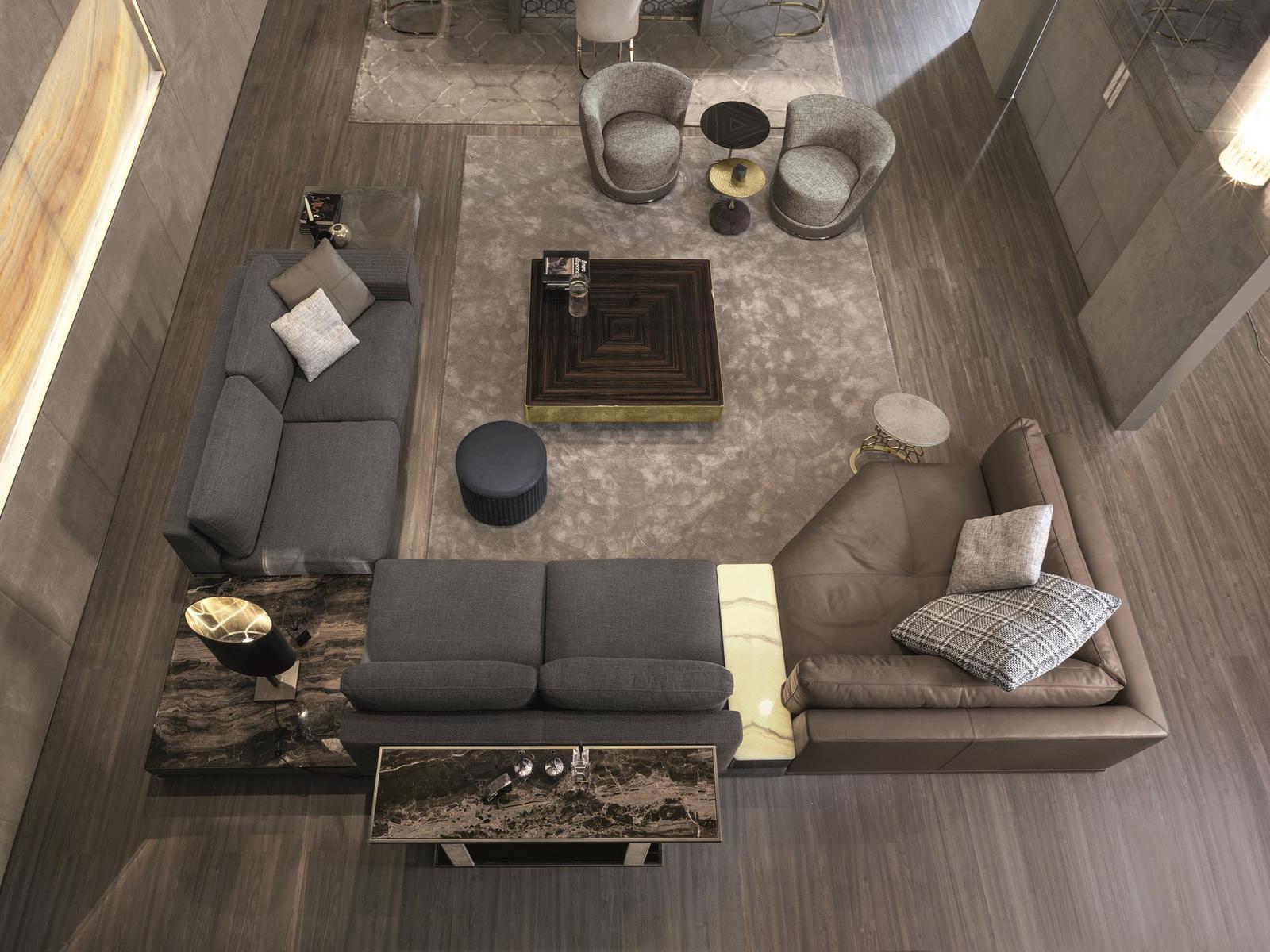 COHEN Sectional velvet sofa
