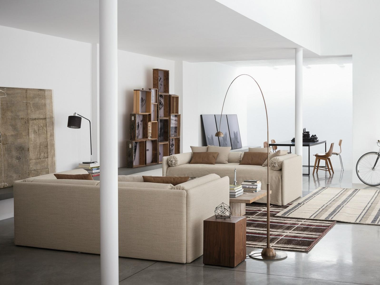 DUETTO Upholstered sofa bed with removable cover