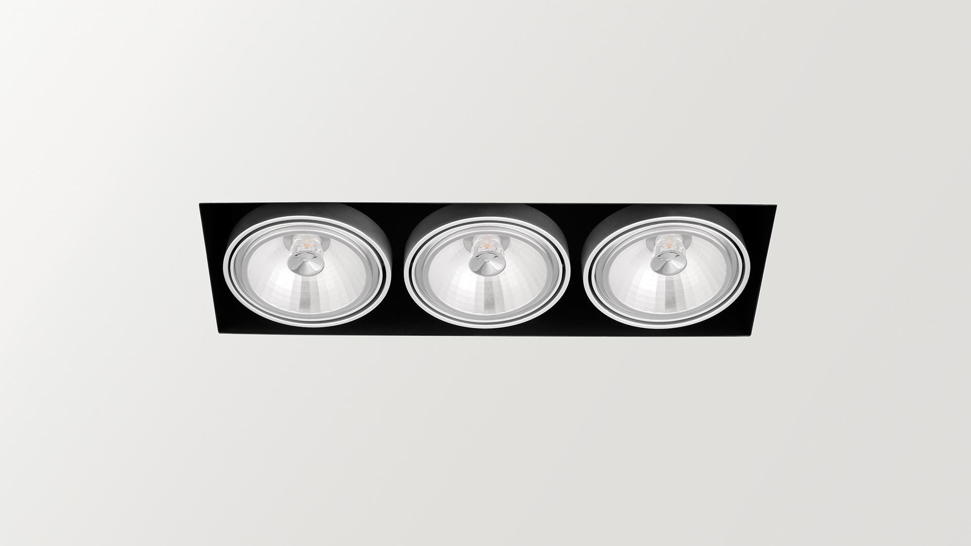 ORBITAL TRIMLESS 3 QR-111 LED recessed aluminium spotlight