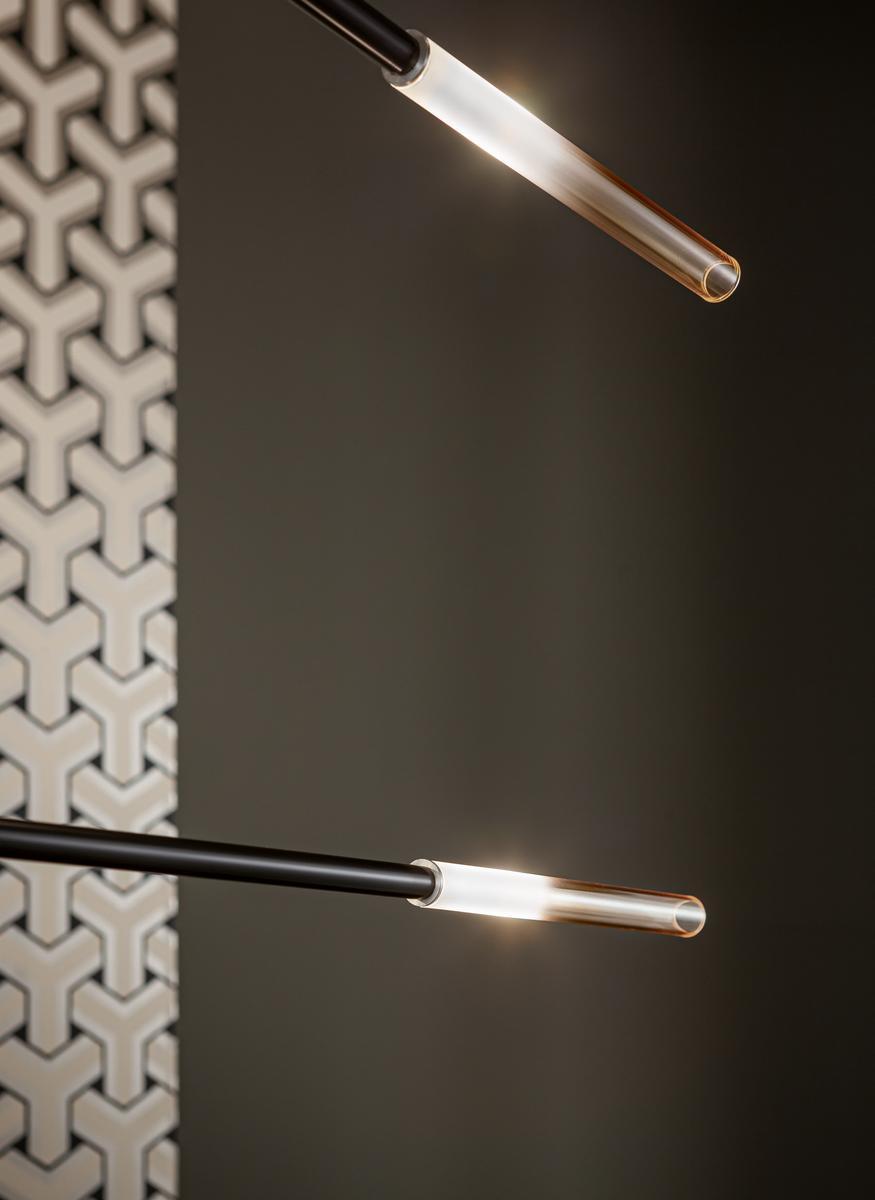 CROSSROAD Painted metal pendant lamp