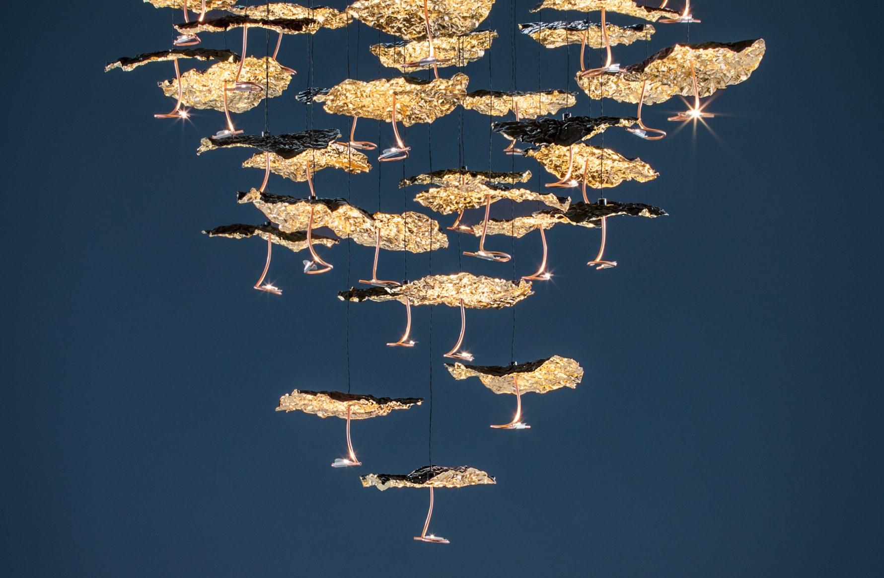 GOLD MOON CHANDELIER LED pendant lamp