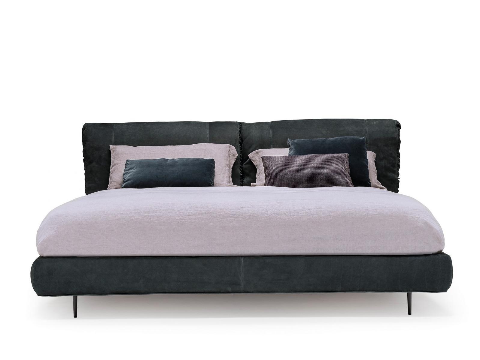 CRAZY DREAM Fabric double bed with upholstered headboard