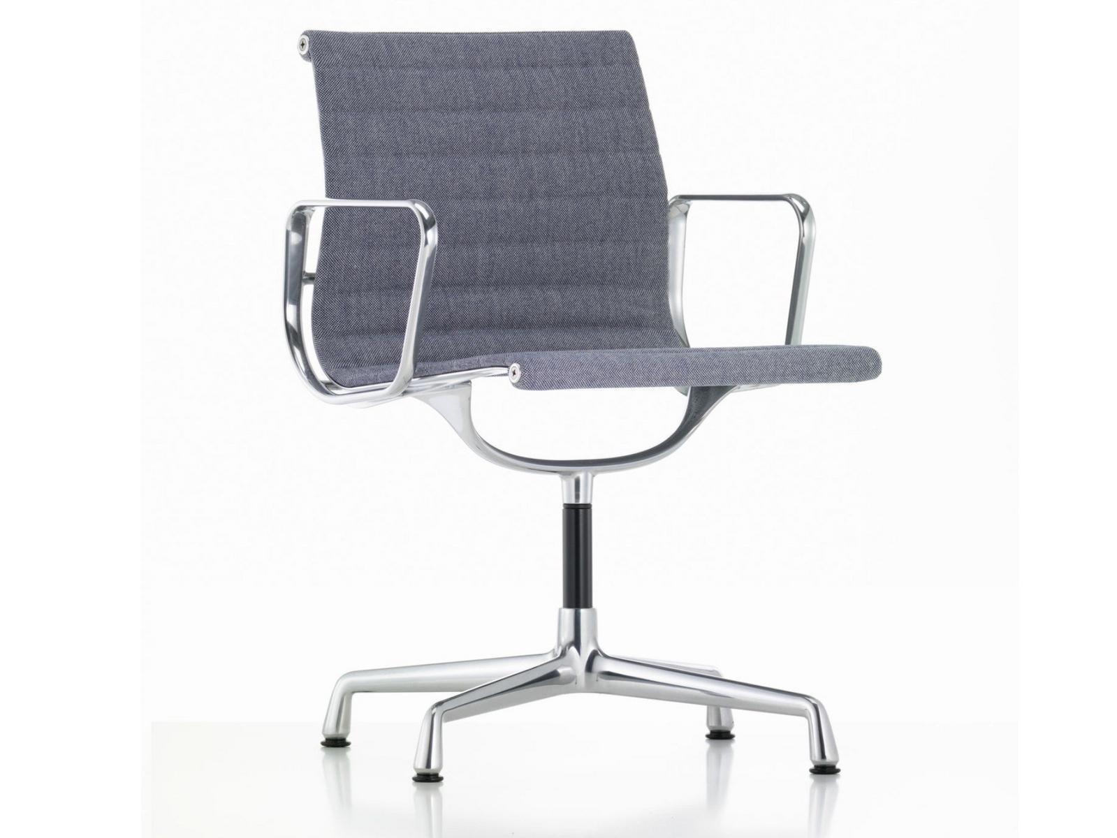 EA 104 Swivel fabric chair with 4-spoke base with armrests