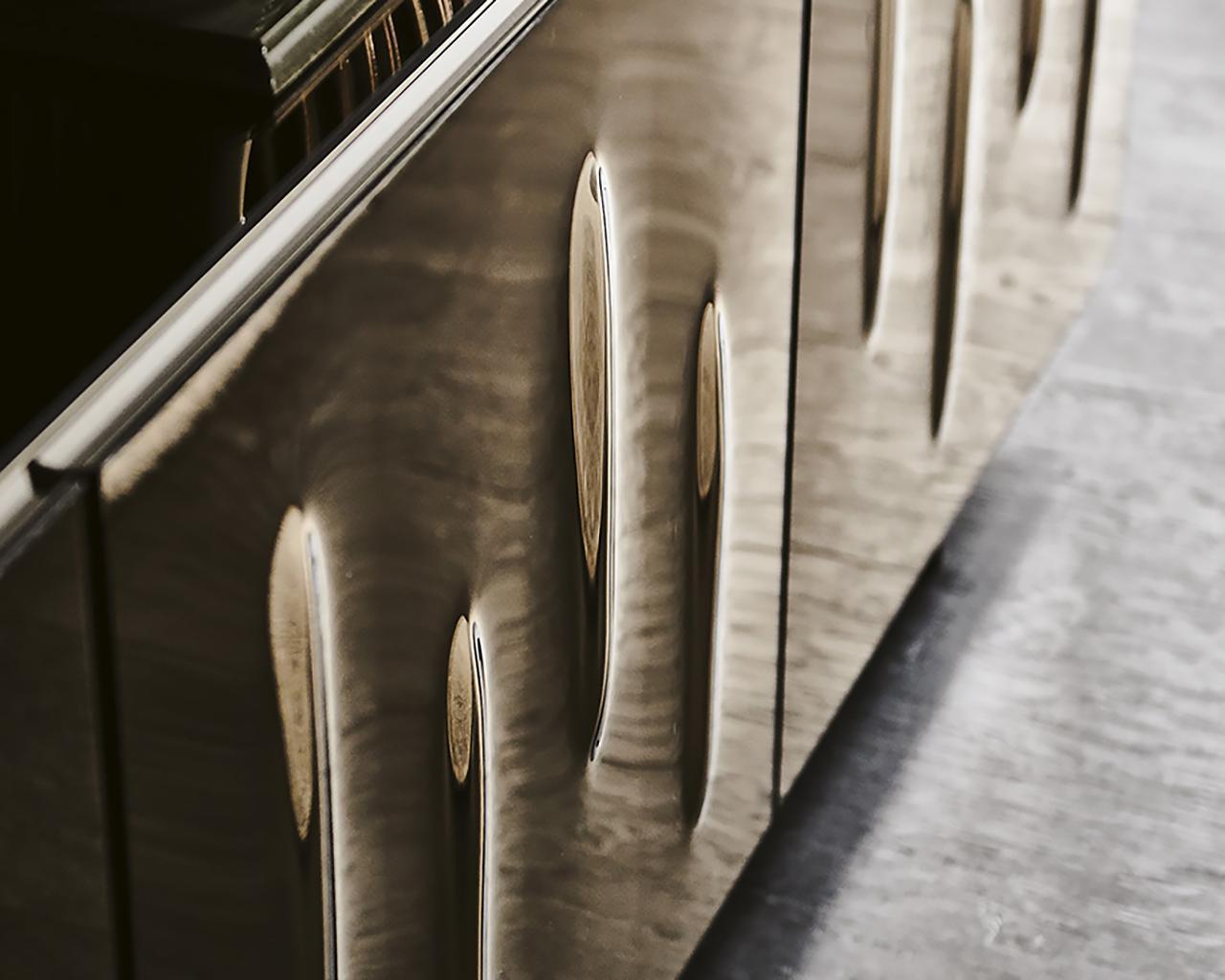 CARNABY Metal sideboard with drawers