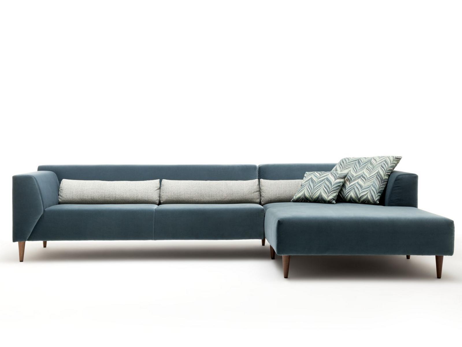 318 Sectional fabric sofa with chaise longue