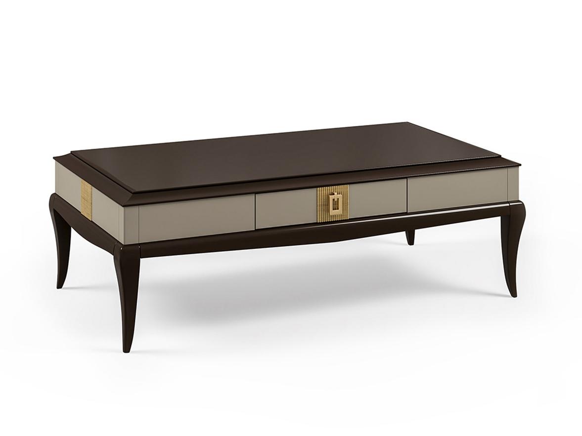 PR.335 Rectangular wooden coffee table with storage space