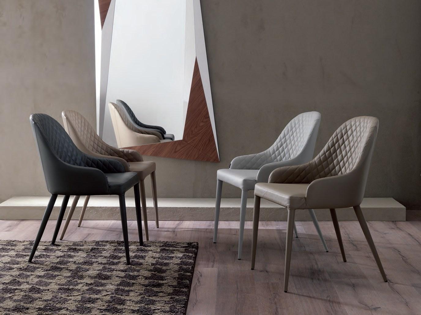 BETTA Upholstered leather chair