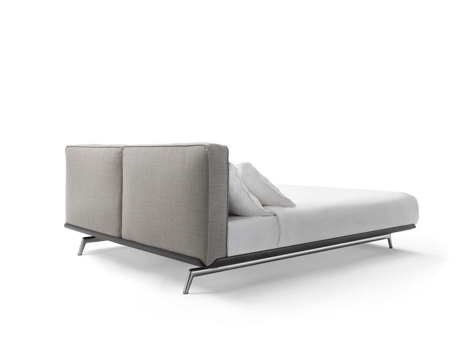 ESTE Fabric double bed with upholstered headboard
