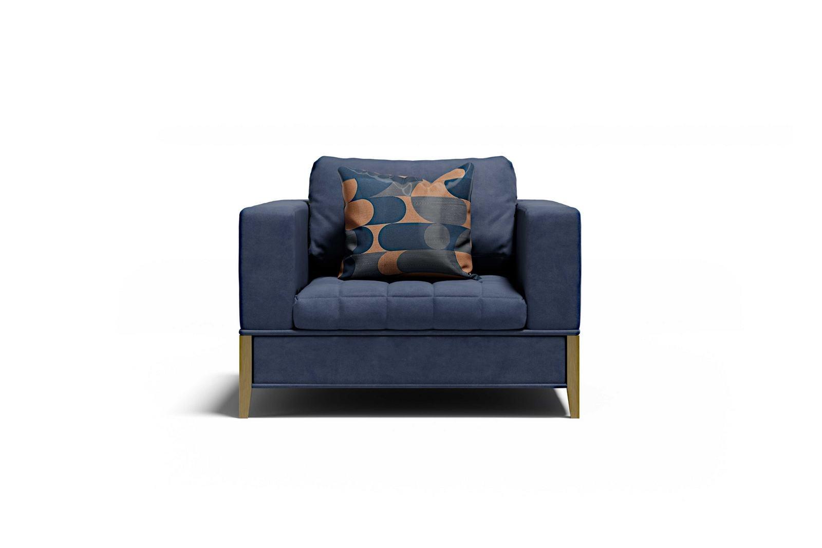 OYSTER Velvet armchair with armrests